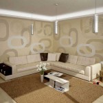 Флизелиновые светлые обои в зале. Фото