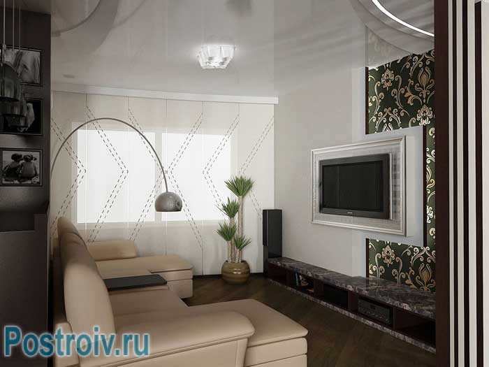 Дизайн гостиной 16, 17, 18 кв. м. Правильная расстановка мебели 