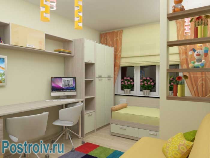 Как расставить мебель в детской. Зонирование комнаты для ребенка 