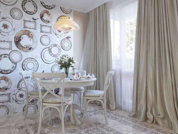 Комбинированные обои на кухне от Ирины Счастливой Комбинированные обои на кухне от Ирины Счастливой