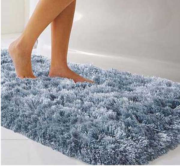 Голубой тканевый коврик