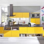 Интересный вариант кухни в желтом цвете. Фото 22