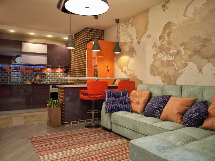 Дизайн квартиры 30 кв.м. Однокомнатная студия Дизайн квартиры 30 кв.м. Однокомнатная студия