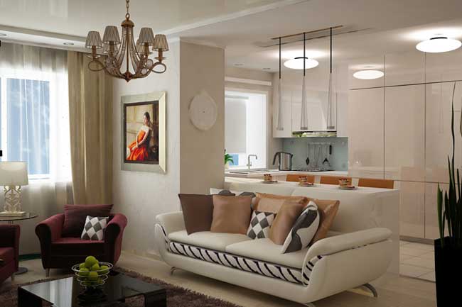 Дизайн гостиной в современном стиле в двухкомнатной квартире Дизайн гостиной в современном стиле в двухкомнатной квартире