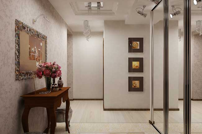 Дизайн прихожей в светлых тонах. Потолок из гипсокартона Дизайн прихожей в светлых тонах. Потолок из гипсокартона