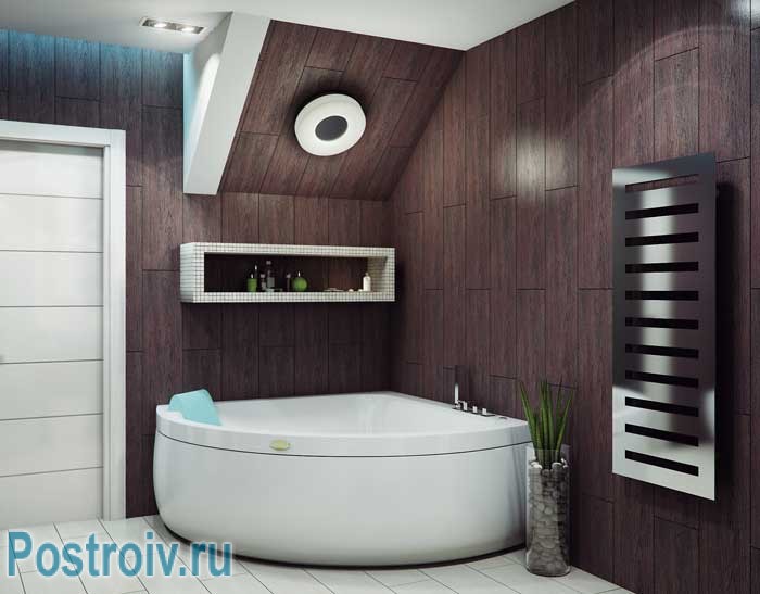 Современная отделка деревом стены в ванной комнате. Фото Современная отделка деревом стены в ванной комнате. Фото