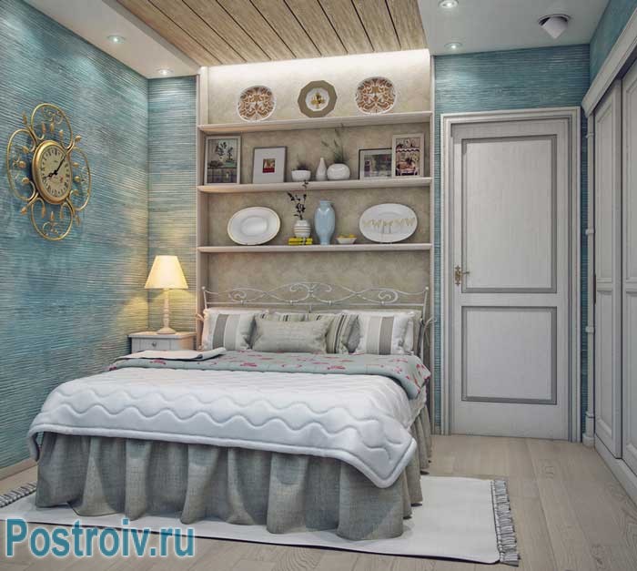 Голубой цвет в интерьере спальни. Фото Голубой цвет в интерьере спальни. Фото