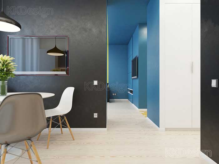 Минимализм в интерьере гостиной квартиры студии