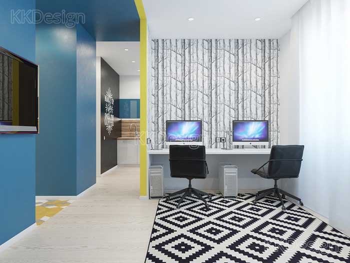 Гостиная в стиле минимализм в квартире студии