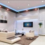 Модный интерьер 2014. Использование двухуровневого потолка с точечными светильниками