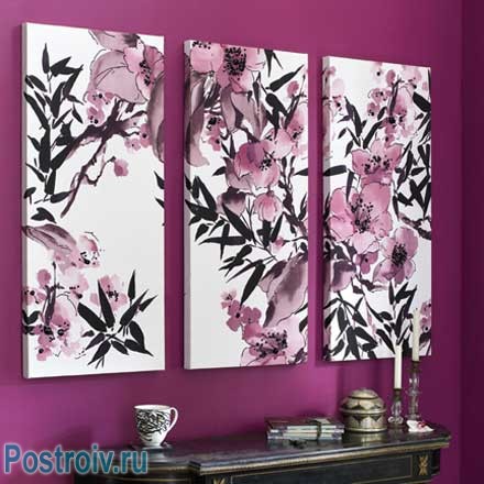 Модульная картина из трех частей. Фото Модульная картина из трех частей. Фото