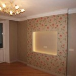 Ниша из гипсокартона в интерьере гостиной фото