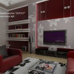 В интерьере зала ниша из гипсокартона под телевизор фото