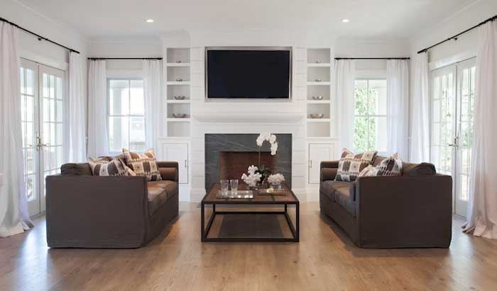 Ниша из гипсокартона для TV в гостиной Ниша из гипсокартона для TV в гостиной