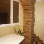 Отделка арки декоративным камнем