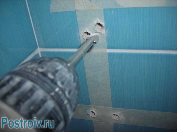 Как сделать отверстие в кафельной плитке своими руками. Фото