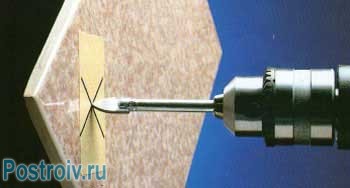 Типы сверления плитки