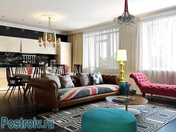 Гостиная в стиле поп-арт. Фото Гостиная в стиле поп-арт. Фото