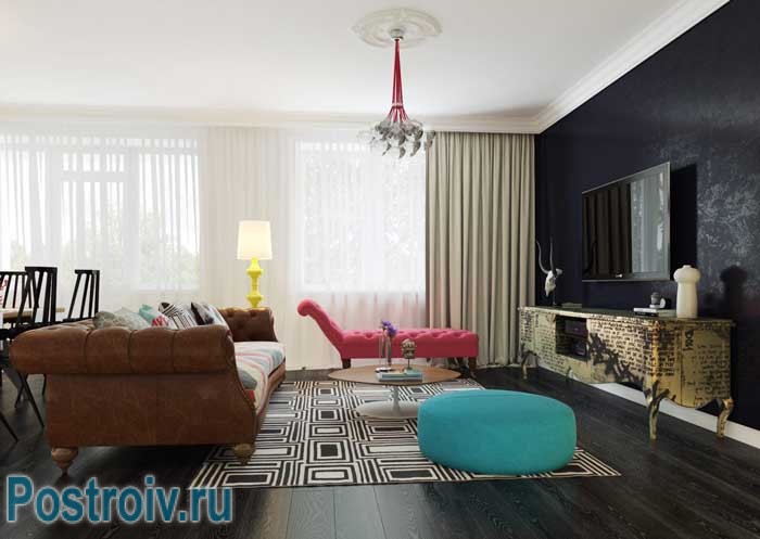 Гостиная в стиле поп-арт. Фото