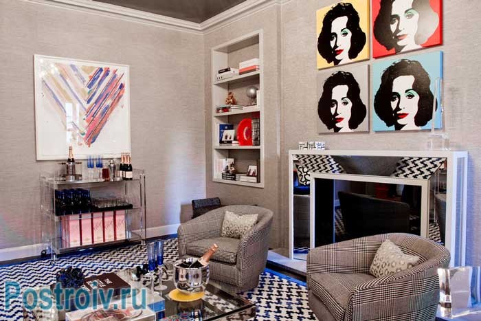 Картины в интерьере поп-арт. Фото Картины в интерьере поп-арт. Фото