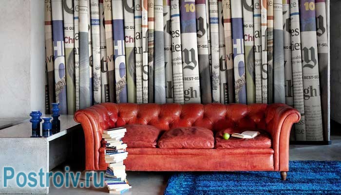 Диван в стиле поп-арт. Фото