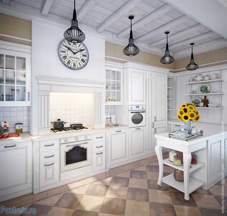 Кухня в стиле прованс от Евгения Жданова. Фото