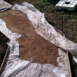 Разравнивание песчанной подушки