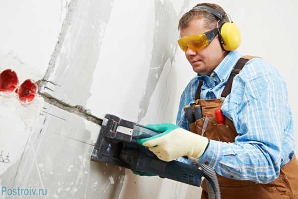 Штробление стен под проводку своими руками - Фото