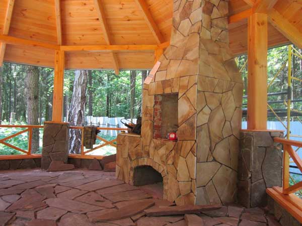 Отделка печи камнем Отделка печи камнем