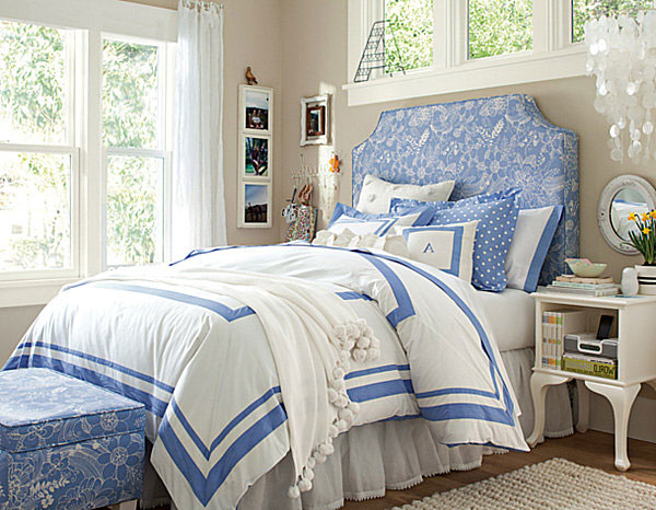 Синяя кровать в детской Синяя кровать в детской