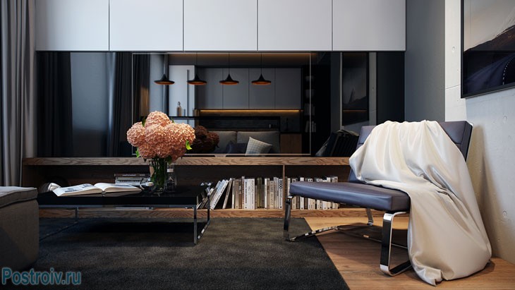 Комфортная зона отдыха. Фото совмещенной кухни с гостиной