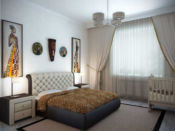 Спальня в стиле африка