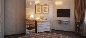 Оформление спальни в классическом стиле 13, 14, 15 кв. м.