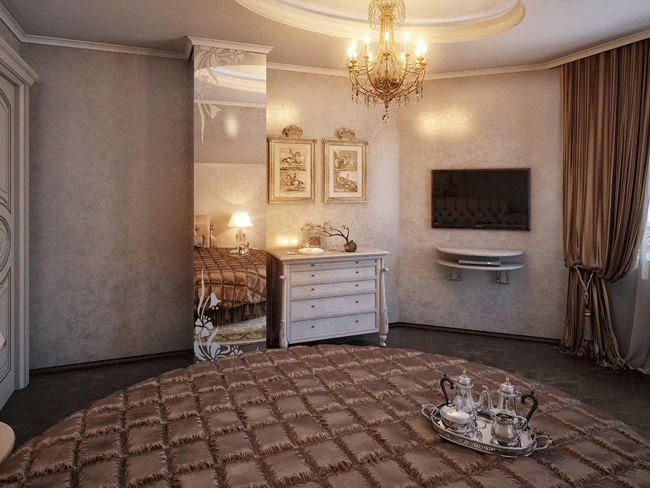 Оформление спальни в классическом стиле 13, 14, 15 кв. м. 