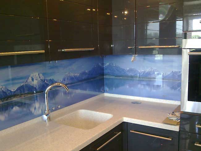 Печать на стеклянных панелях фартука для кухни Печать на стеклянных панелях фартука для кухни