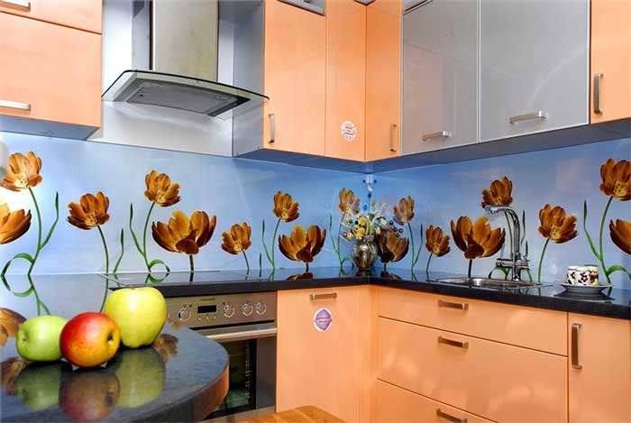 Стеклянный фартук на кухне Стеклянный фартук на кухне