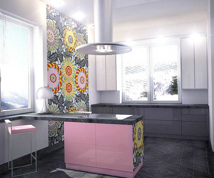 Оформление маленькой кухни