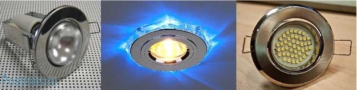 Типы точечных светильников - Фото