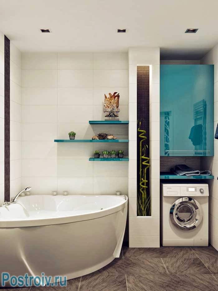 Ванные комнаты с угловой ванной