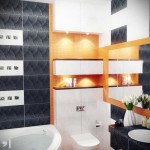 Точечные светильники в ванной комнате. Фото