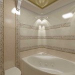 Санузел с угловой ванной. Фото